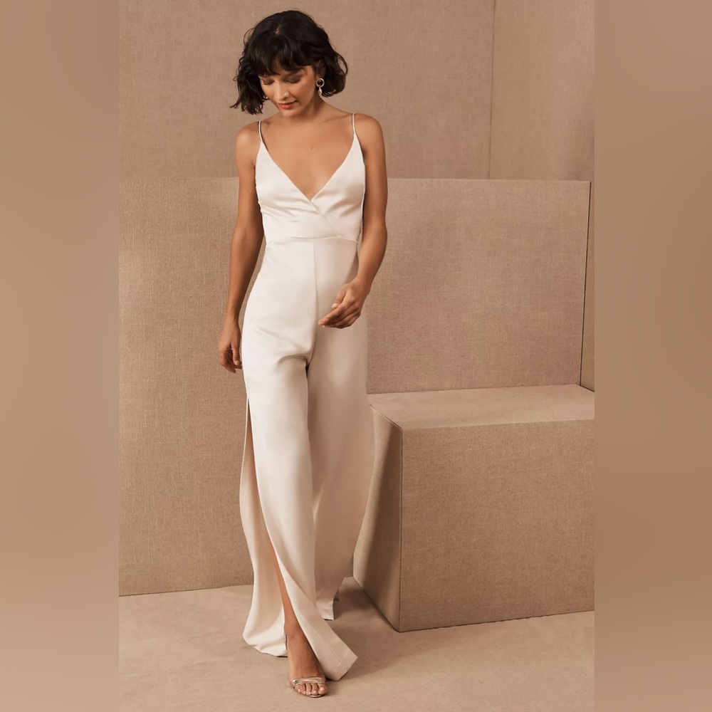 NWT BHLDN Anthropologie Monique Lhuillier Doutzen Jumpsuit Size 10